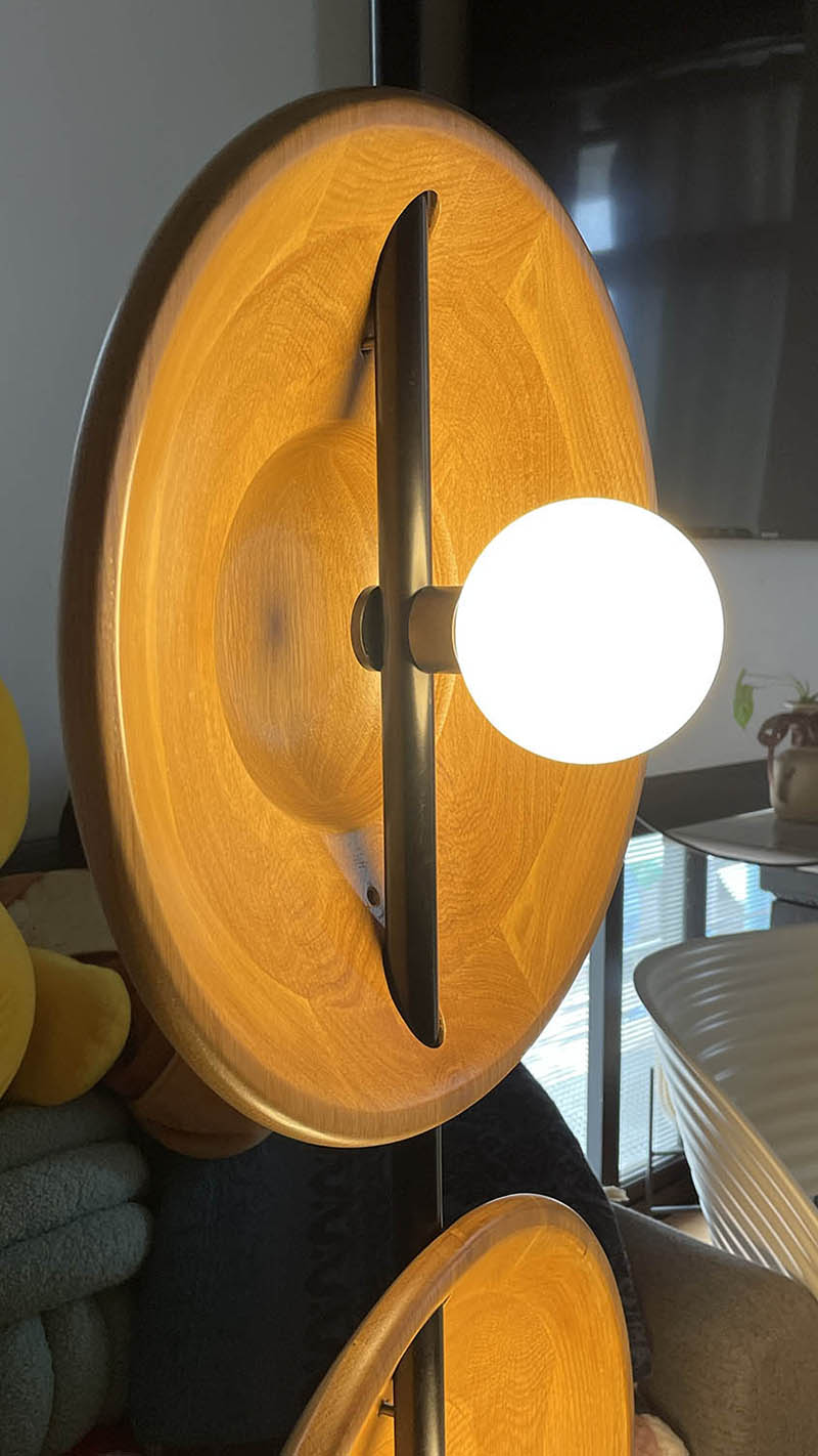 Solid Oak Wood Lamp